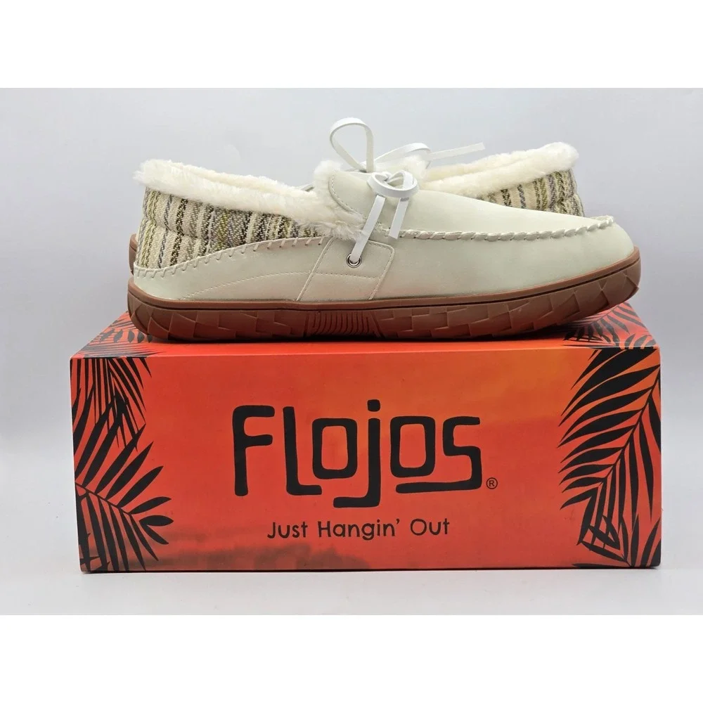 Flojos Unisex Gracias‎ Slipper Slip-Ons Shoes Ivory/Gum Size M13/W14 SLP1105 NEW - Picture 10 of 13